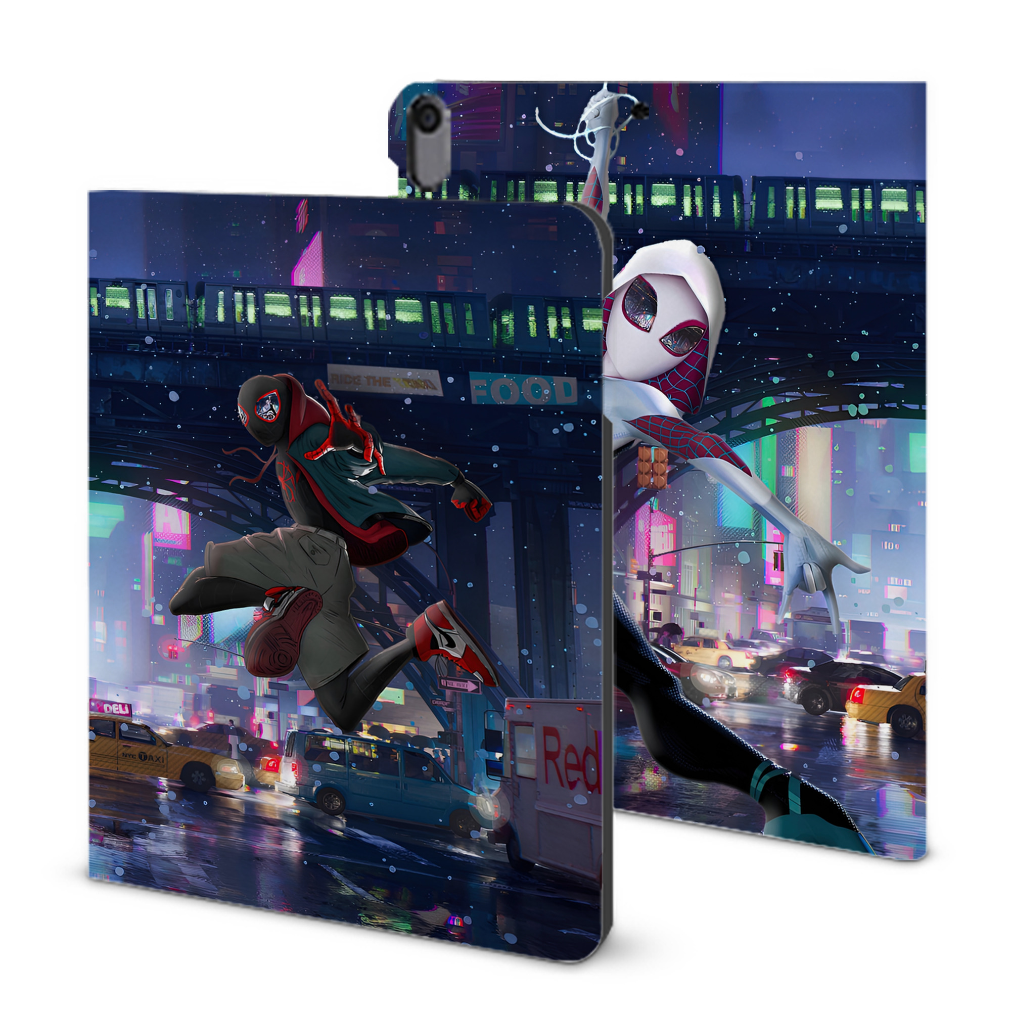 （画像用） Spider Man スパイダーマン IPad ケース ブック型 PUレザー TPU 耐衝撃 軽量 薄型 ペン収納なし 全面保護 IPad 各モデル対応